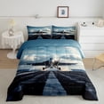 thumbnail image 2 of Castle Fairy Airplane Helicopter Queen Comforter Set,Transportation Bedding Comforter Set, 2 of 8