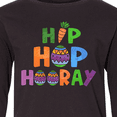 thumbnail image 4 of Inktastic Easter Hip Hop Hooray with Eggs and Carrot Long Sleeve Youth T-Shirt, 4 of 5