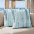 thumbnail image 5 of Pillow Covers 20x20 Set of 2, Turquoise Gray Ombre Square Throw Pillow Covers for Couch/Sofa/Living Room, Modern Abstract Art Oil Painting Decorative Soft Pillowcases for Couch Throw Pillows, 5 of 9