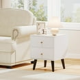 thumbnail image 4 of Costway Nightstand Set of 2, 2 Storage Drawers, Small Accent Table with Golden Knobs, 4 of 10