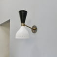 thumbnail image 2 of Beautiful Raw Brass Black & White Wall Scone - Modern Italian Style Wall Scone Vanity Light - Mid Century Light Fixture, 2 of 5