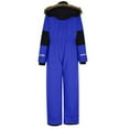thumbnail image 4 of AWZXDE Women's Ski Snowsuit Comfortable Windproof Insulated Jacket and Pants Set Winter Warm Snowboarding Coat with Collar Neck Blue,S, 4 of 5