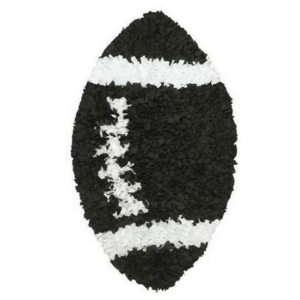 Shaggy Raggy Football Area Rug 3X3 Shaped