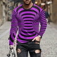 thumbnail image 1 of Blusas y camisas de manga larga con cuello redondo para hombre, blusa informal de manga larga con cuello redondo y estampado., 1 of 5