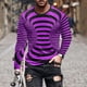 thumbnail image 1 of Blusas y camisas de manga larga con cuello redondo para hombre, blusa informal de manga larga con cuello redondo y estampado., 1 of 5