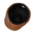 thumbnail image 2 of Sombrero de cuero genuino de vaca, estilo coreano, moda para hombres de mediana edad y mayores, otoño e invierno, moda para estudiantes, boina azul marino con visera, sombrero octogonal, 2 of 4