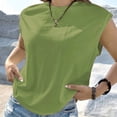 thumbnail image 2 of Midsumdr Tank Tops for Women 2025 Casual Loose Plus Size Solid Color T-shirt Sleeveless Round Neck Spring Summer Temperament Blouse Tops, 2 of 6