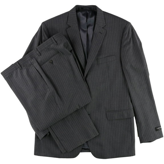 Ralph Lauren Mens Pinstripe Formal Tuxedo, Grey, 46 Long / 40W x 39L