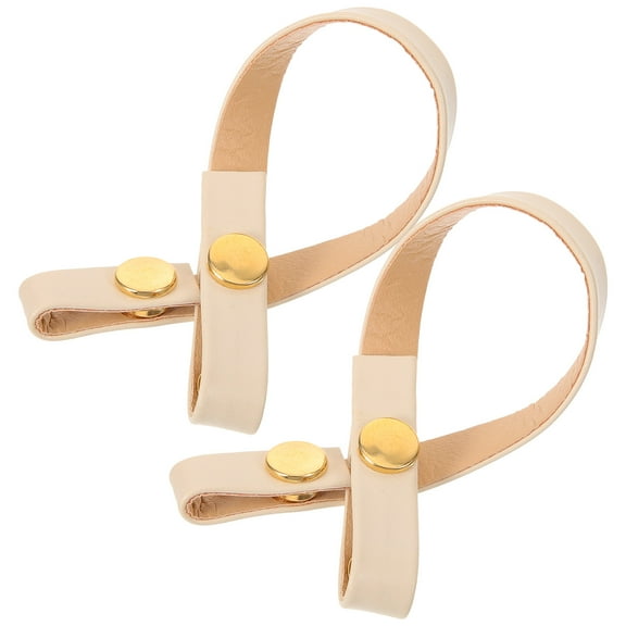 NICEXMAS 1 Pair of Elastic Heel Strap Shoe Straps for Women Minimalist PU Beige Adjustable Length Daily Use