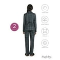 thumbnail image 6 of MeMoi 2 Piece Women's Plaid Cotton-Blend Notch-Collar Button-Down Pajama Set In a Bag - Womens - Female, 6 of 12
