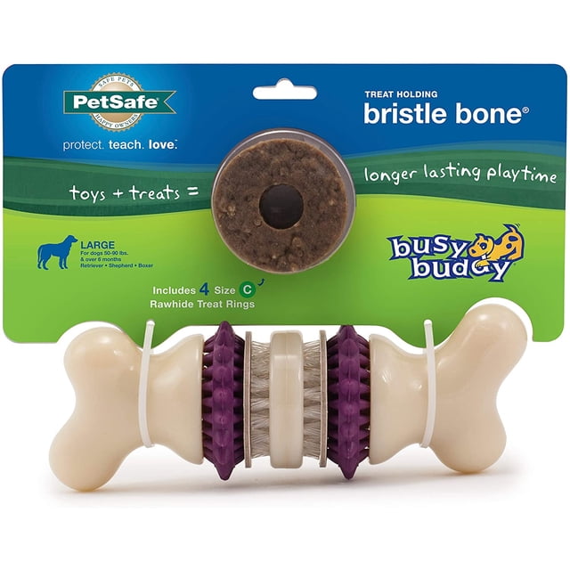 Juguete masticable para perros PetSafe Busy Buddy Bristle Bone para perros
