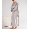 thumbnail image 5 of SWSMCLT Men's Ankle Fleece Bathrobe Chic Chunky Belt Home Comfy Medium Hot Tub Bath Robe Plush Bathrobes Billowy Coffee Small, 5 of 5