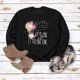 thumbnail image 3 of Gibobby Casual Sudadera para Mujer Sudadera suelta casual con estampado navideño de manga larga con cuello redondo para mujer blusa grande de manga larga(Negro,M), 3 of 5
