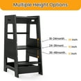 thumbnail image 3 of Kids Step Stool Wooden Toddler Step Stool Adjustable Step Stool for Kids Kitchen Stool Helper Toddlers Learning Stool Tower for Kitchen Counter, 3 of 7