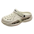 thumbnail image 5 of Rokment Womens Mens Air Cushioned Clogs Garden Shoes Comfortable Arch Support Orthopedic Walking Athletic Water Sandals with Back Straps Beige Size 5.5, 5 of 6