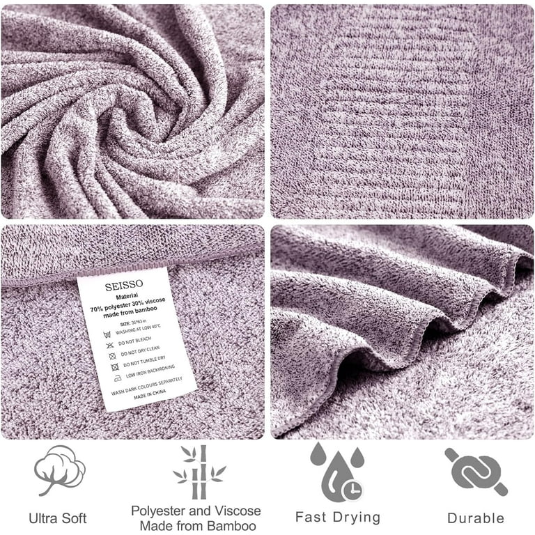 SEISSO Luxury Large Bath Towels 35 x 63 inch, Oversized Bath Sheets for  Bathroom, Kids Adults Plush Soft & Quick Dry Bath Towel Sheets for  Fitness,Sports,Spa,Hotel,Travel, Yoga, Purple (2pack) 