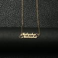 thumbnail image 4 of Fashion Custom Stainless Steel 2 Name Heart Necklace for Women Personalized Letter Gold Choker Necklace Gift, 4 of 5