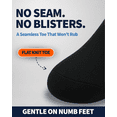 thumbnail image 6 of Special Essentials 6 Pairs Women's Non-Binding Diabetic & Circulator Ankle Socks - Comfortably Soft, Moisture-Wicking Cotton Black, 6 of 7
