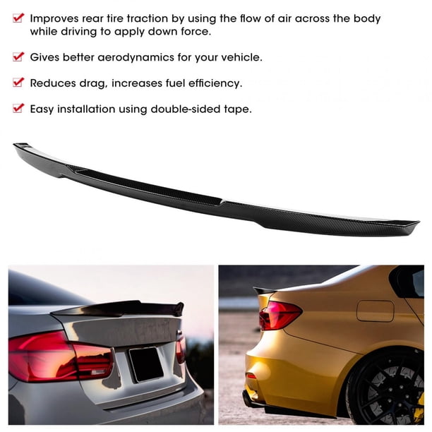 Labio Trasero del Tronco Trasero, Spoiler Trasero de Fibra de Carbono de Fibra de Carbono Reemplazo Impermeable para 3 Series F30 para alto Rendimiento de Patada