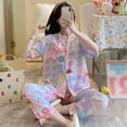 thumbnail image 3 of Korean Pajama Women Homewear Lapel Suit Sleepwear Lounge Wear Terno Pajama, 3 of 6