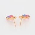 thumbnail image 4 of Aretes Dama Modernos Con Swarovski Rosa Violeta Oro 14K Lam dorado Unitalla, 4 of 7
