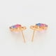 thumbnail image 4 of Aretes Dama Modernos Con Swarovski Rosa Violeta Oro 14K Lam dorado Unitalla, 4 of 7