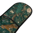 thumbnail image 4 of Yayeee Double Oven Mitt Kitchen Heat Resistant Baking 35" x7" Quilted Cotton Glove, Tiger and Peacock Pattern, 4 of 6