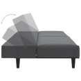 thumbnail image 5 of vidaXL Canapé-Lit 2 Places en Velours Gris Foncé, 5 of 5