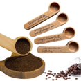 thumbnail image 2 of Coffee Measuring Scoop 2-in-1 Wood Engraved Coffee Scoop And Bag Clip Coffee Spoon 1, 2 of 5