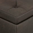 thumbnail image 6 of Hamilton 48 inch Wide Storage Ottoman in Distressed Brown Vegan Leather, 6 of 13
