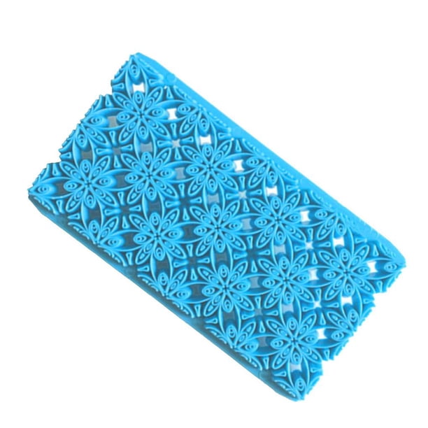 Billuyoard Cortadores de galletas de flores, moldes en relieve para galletas, molde para repostería en relieve para pasteles, cortador en relieve Herramientas y accesorios para hornear azul 9930-10