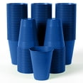 thumbnail image 6 of Exquisite 50 Ct 12 Fl Oz Dark Blue Disposable Plastic Cups, Heavy Duty Party Cups, 1 Pack, 6 of 9