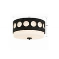 thumbnail image 2 of Kirby 2 - Light Black Forged Black Contemporary Incandescent Steel Flush Mount Light, 2 of 6
