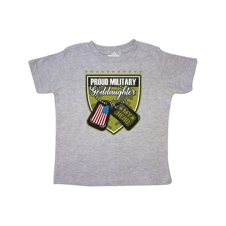

Inktastic Proud Military Goddaughter Outfit Gift Toddler Toddler Girl T-Shirt