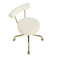 thumbnail image 6 of Indoor Home Office Furniture Rhonda Contemporary/Glam Task Chair In Gold Steel And Cream Velvet, 6 of 7