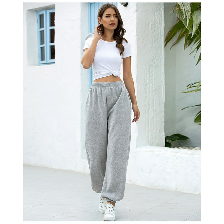 Womens Baggy Sweatpants Joggers Relaxed Fit pockets Oversized