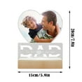 thumbnail image 3 of Desktop Photo Plaque with LED Custom Wood Acrylic Frame for Anniversary Birthday Giving, 3 of 8