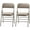 2-pack - Vinyl Beige, variant on Pack of 4 (Fabric/Vinyl) Steel Frame Metal Foam Padded Folding Chairs (Black, Gray, White)