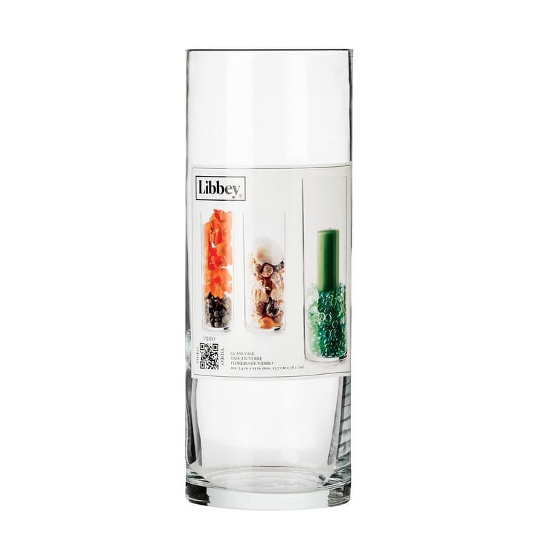 Libbey Clear Glass Cylinder Floral Vase, 15 Inch photo 3