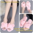 thumbnail image 6 of Ginisom Women's Fuzzy Slippers Cross Band Fluffy Open Toe House Slide Slipper, 6 of 6