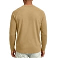 thumbnail image 4 of Mens Crewneck Sweatshirt Casual Long Sleeve Sweatshirts Fall Lightweight Quick Drying Classic Fit Workout T Shirts Khaki S, 4 of 4