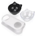 thumbnail image 2 of Methold Cuenco para mascotas antideslizante, contenedor de agua potable inclinado de 15 ° con soporte elevado, protección para la columna Suministros para gatos 2 Tazón Tipo 6, 2 of 6
