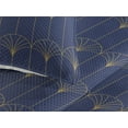 thumbnail image 3 of Ambesonne Art Deco Quilted Bedspread Set 3 Pcs, Navy Simple Vintage Motif, King, Navy Blue and Sand Brown, 3 of 4