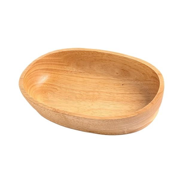 Plato para Sushi, Bandeja Catchall de Madera, Exhibición Decorativa de Comida, Bandeja Ovalada Japonesa para Aperitivos, Bandeja para Servir para Fies 24cm x 145cm