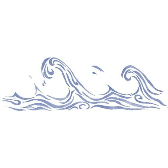 Ocean Waves Wall Stencil -E309 by Designer Stencils