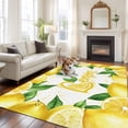 thumbnail image 2 of Yellow Lemon Area Rugs 8'x10', Washable Small Throw Rugs for Living Room Patio, Summer Botanical Lemons Cute Indoor Outdoor Rug Non-Slip Low Pile Carpet Runner Reversible Floor Mats, 2 of 8