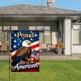 thumbnail image 3 of Amhnf Proud To Be American Eagle Flag With Usa Flag Design On Blue And Red Background For Home Outdoor Garden Yard Decor 12x18 inch, 3 of 5