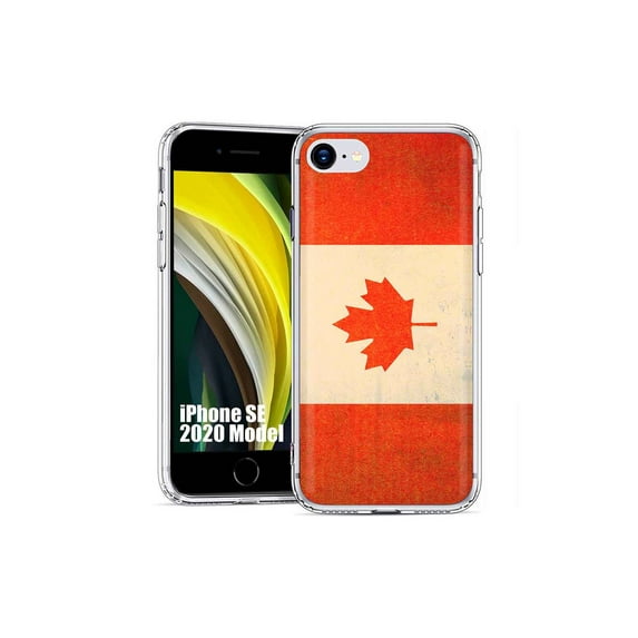 TalkingCase Slim Phone Case Cover Compatible for Apple iPhone SE 2022/3rd/2020/8/7, Oldflag Canada Print, USA