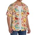 thumbnail image 2 of Fotbe Colorful Chicken Camisa Estampada de Manga Corta para Hombre, Casual de Verano, Estilo Playero, Sin Arrugas-4X-Large, 2 of 5