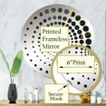 thumbnail image 3 of Designart "Veins of Molten Volcanic Lava I" Volcano Spiral Dot Round Wall Mirror - Landscapes Oval Printed Decorative Mirror - Multiple Color Options, 3 of 5